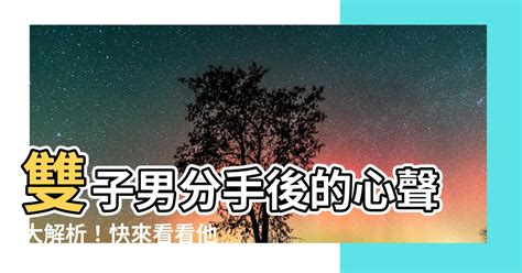 雙子男 分手|【雙子男分手後在想什麼】慘痛分手後？盤點雙子男分手後在想什。